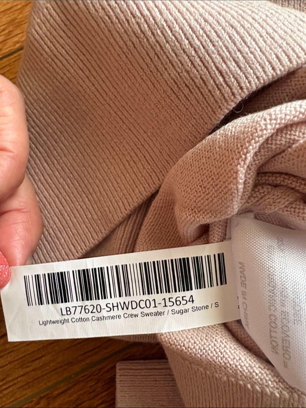 Quince Lightweight Cotton Cashmere Crew Sweater Sugar Stone (Pale Pink) Sm EUC - Picture 6 of 10